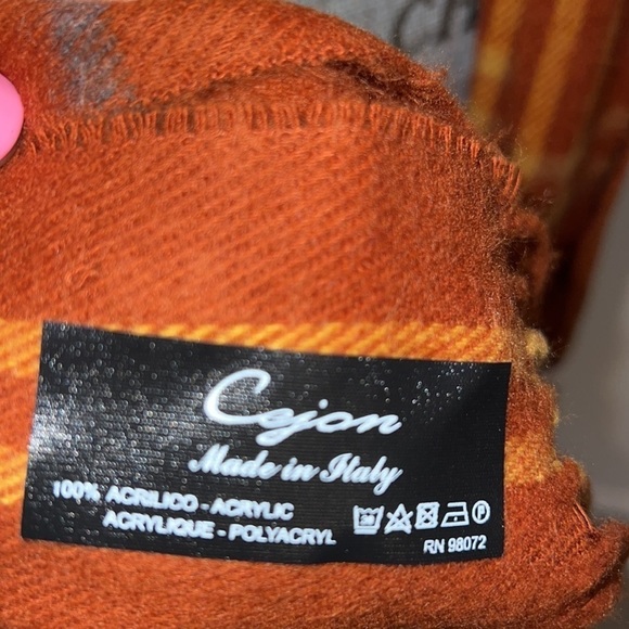 Vintage Cejon Classic Brown Plaid Scarf - Picture 4 of 4